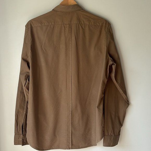 Burberry Brit Men’s Dark Brown Military style Shirt size XL - Picture 4 of 5